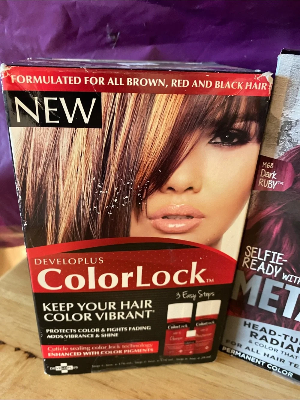 Schwarzkopf got2b Metallics Hair Color w/ColorLock & Thickening Shampoo New!